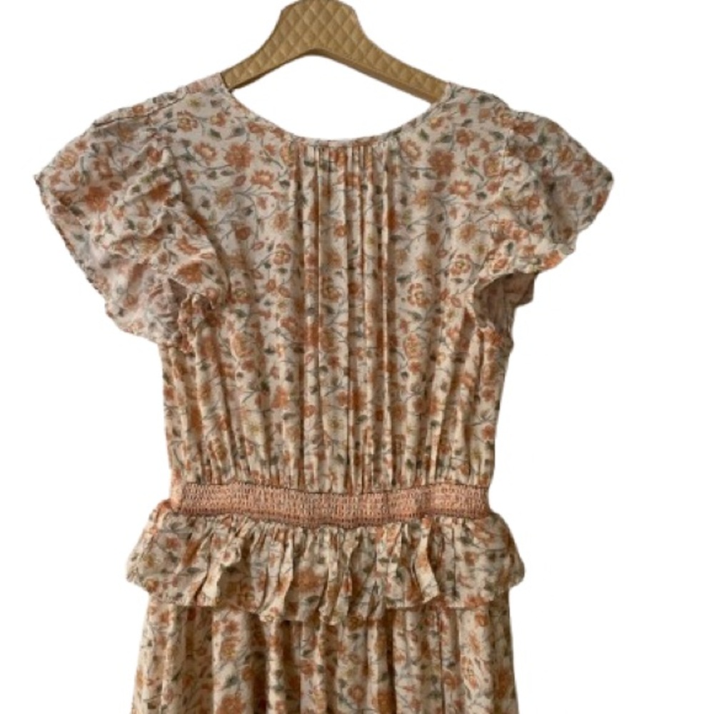 Elegant Floral Maxi Dress with Ruffle Details - Picture 9 of 16